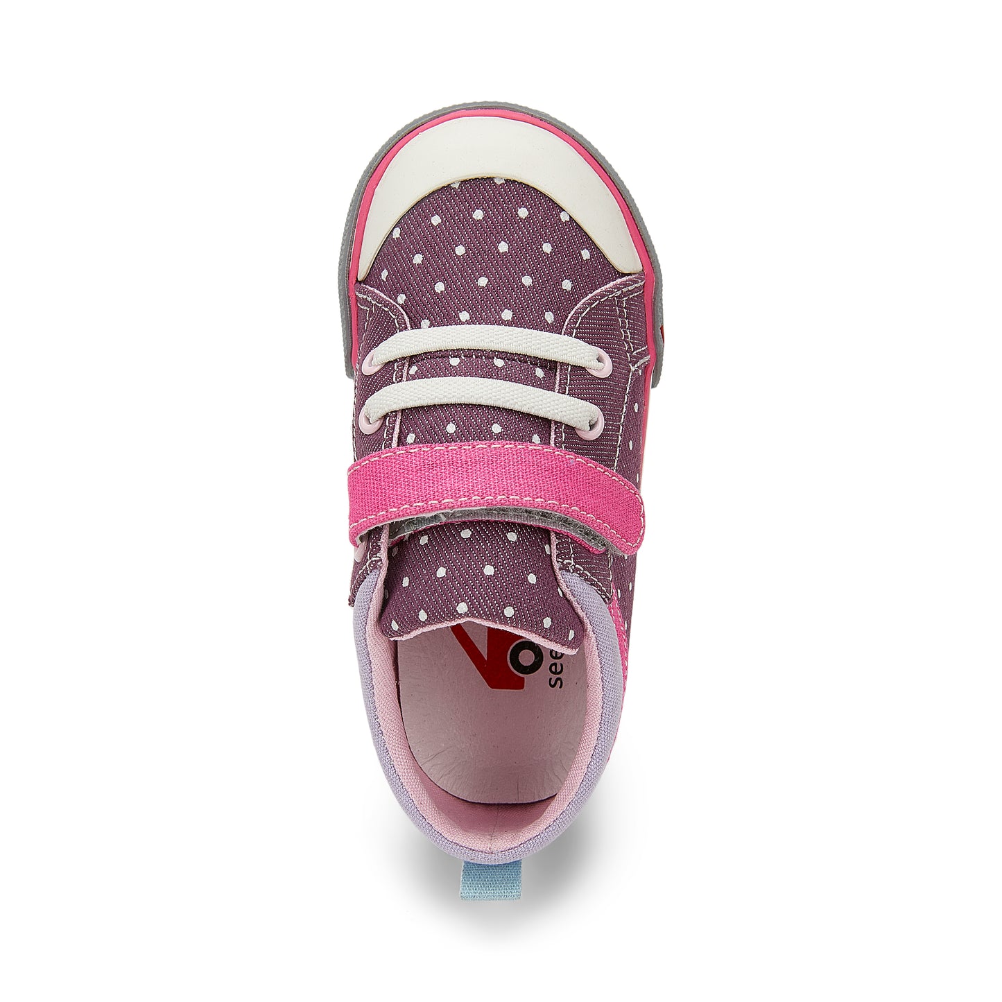 See Kai Run, Kristin Sneakers for Kids, Purple/Dots, 12