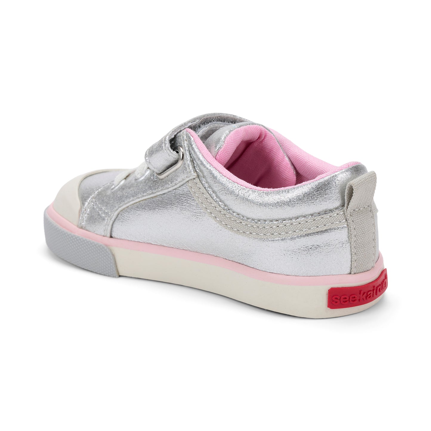 See Kai Run - Kristin Sneaker for Little Kids, Silver/Pink, Little Kid 13