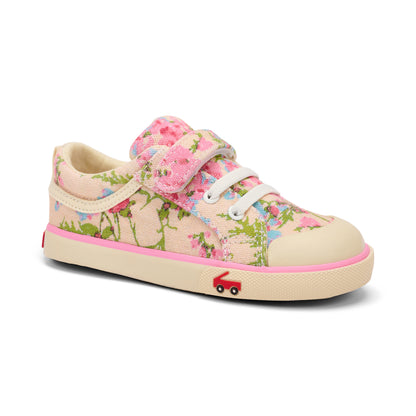 See Kai Run - Kristin Sneaker for Little Kids, Beige Floral, 12.5