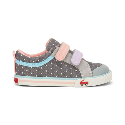 See Kai Run, Robyne Sneakers for Kids, Gray Denim, 5 M US Toddler