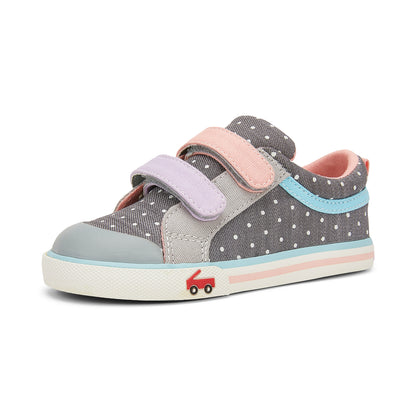 See Kai Run, Robyne Sneakers for Kids, Gray Denim, 9.5 M US Toddler