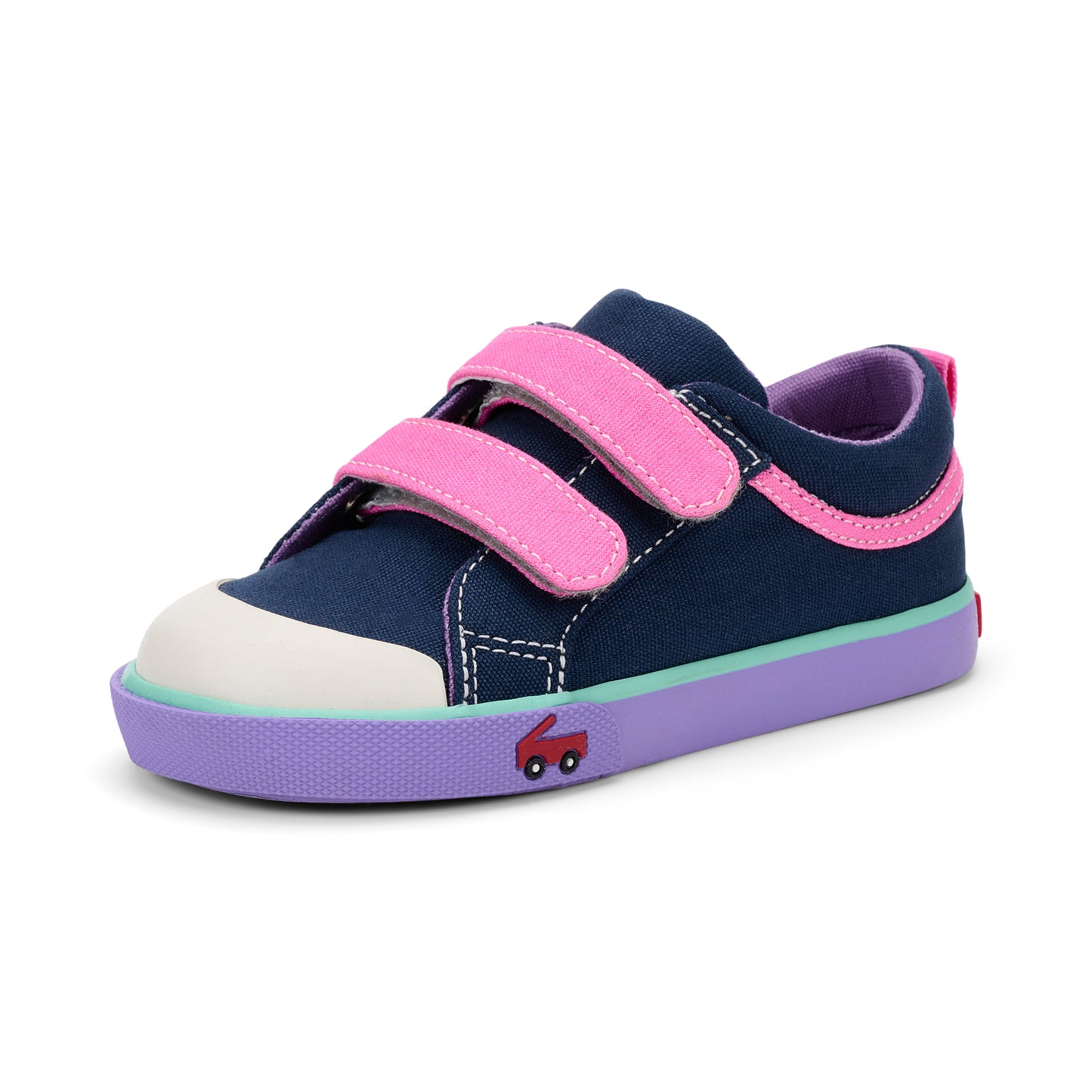 See Kai Run - Robyne Sneaker for Little Kids, Navy/Hot Pink, Toddler 6