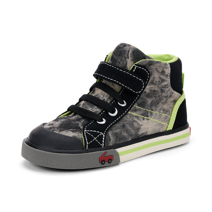 See Kai Run - Dane High-Top Sneaker for Little Kids, Black Tie Dye, Toddler 7