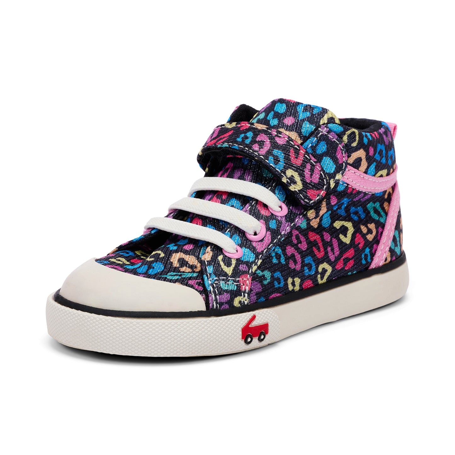 See Kai Run - Peyton Sneaker for Toddlers, Black Leopard, 9.5