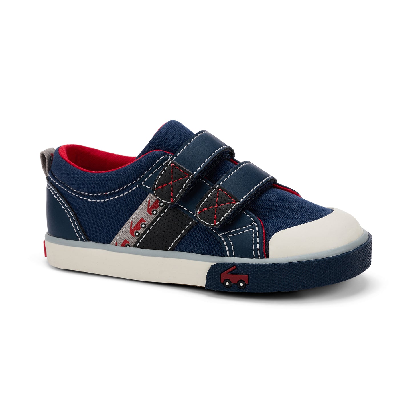 See Kai Run - Russell Sneaker for Little Kids, Navy/Black, Toddler 4