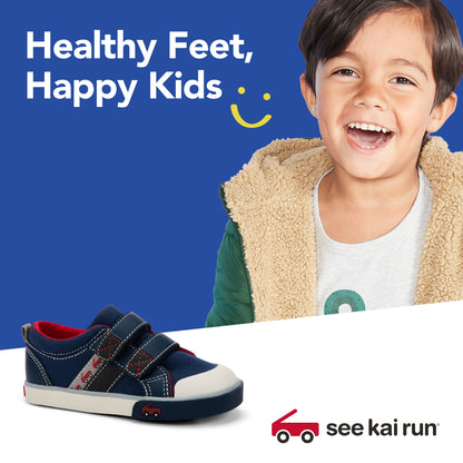 See Kai Run - Russell Sneaker for Little Kids, Navy/Black, Toddler 5