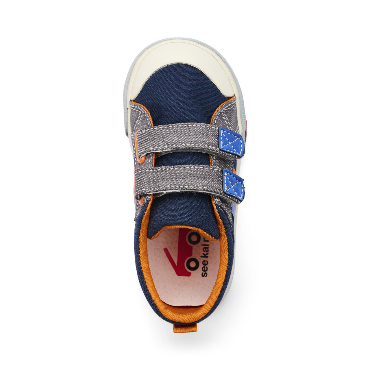 See Kai Run - Russell Sneaker for Little Kids, Navy/Gray Denim, 10.5