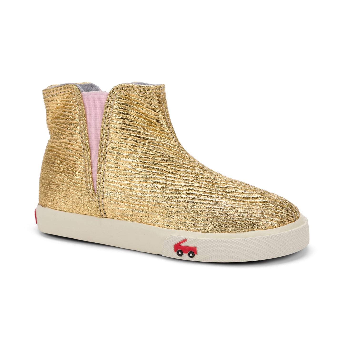 See Kai Run - Keegan Chelsea Boot for Little Kids, Gold Shine, Toddler 4