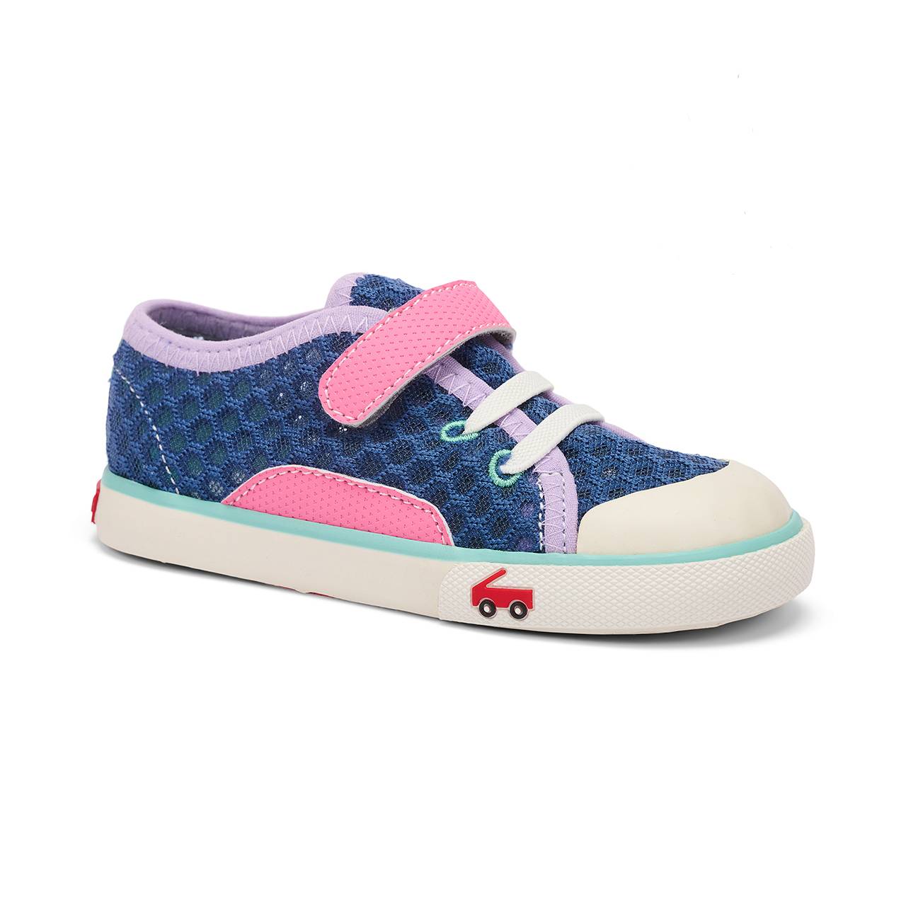 See Kai Run - Saylor Water Shoe for Toddlers, Dark Blue/Pink, 7