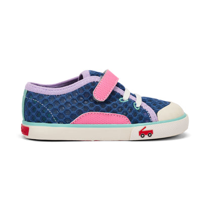See Kai Run - Saylor Water Shoe for Little Kids, Dark Blue/Pink, 12