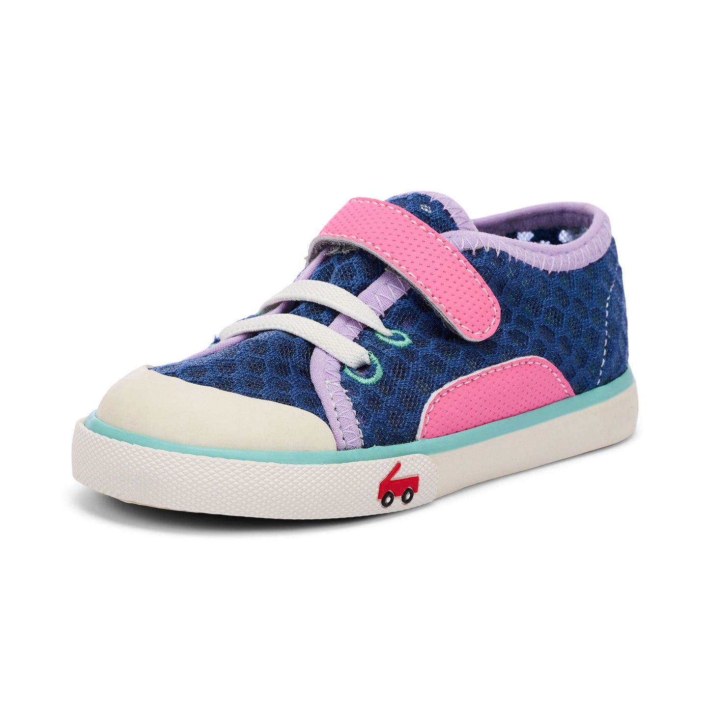 See Kai Run - Saylor Water Shoe for Little Kids, Dark Blue/Pink, 12