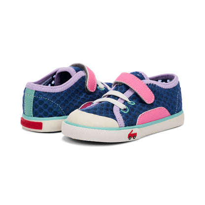 See Kai Run - Saylor Water Shoe for Little Kids, Dark Blue/Pink, 12
