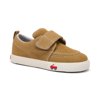 See Kai Run - Wyatt Boat Shoe for Little Kids, Camel, 12