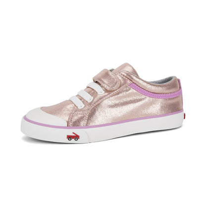 See Kai Run, Kristin Sneakers for Kids, Rose Shimmer, 2.5 M Big Kid