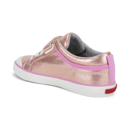 See Kai Run, Kristin Sneakers for Kids, Rose Shimmer, 3 Big Kid