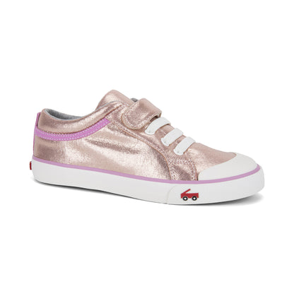 See Kai Run, Kristin Sneakers for Kids, Rose Shimmer, 1 M Big Kid