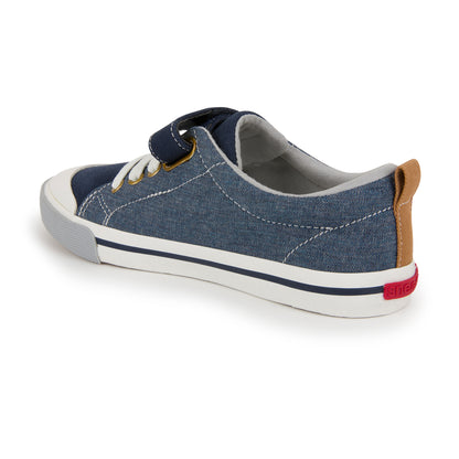 See Kai Run, Stevie II Sneakers for Kids, Chambray, 13 M Little Kid