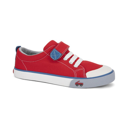 See Kai Run, Stevie II Sneakers for Kids, Red/Blue, 1.5 M Big Kid