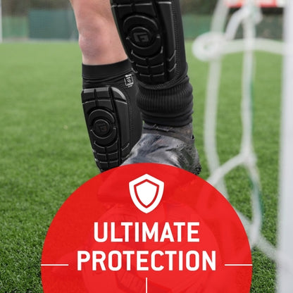G-Form Youth Pro-S Compact Soccer Shin Guards - Football Shin Guards - Hex Silver/Black, Youth S/M