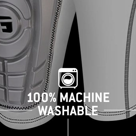G-Form Pro-S Compact Soccer Shin Guards - Football Shin Guards - Silver/White, Adult XL