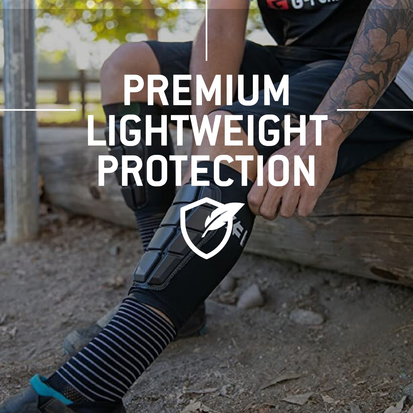 G-Form Pro-X3 Shin Guards - Mountain Bike Shin Guards for Men and Women - Black, Adult L/XL