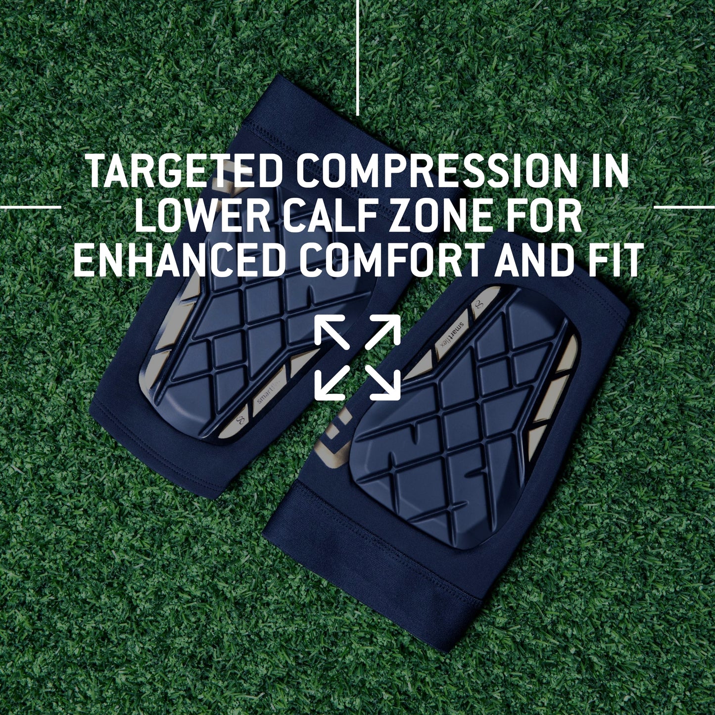 G-Form Pro-S Elite X Shin Guard - Athletic Safety Gear - Protective Sports Shin Guards for Soccer & More - Matte Black/Gold, Adult XL