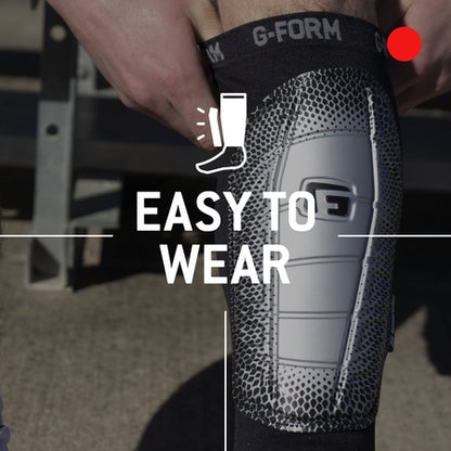 G-Form Pro-S Elite 2 Soccer Shin Guards - Football and Shin Guard Sleeves - Black/Silver, Adult Small