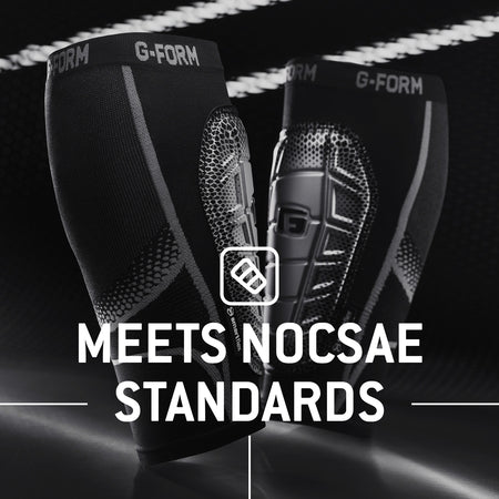 G-Form Pro-S Elite 2 Soccer Shin Guards - Football and Shin Guard Sleeves - Black/Silver, Adult Large