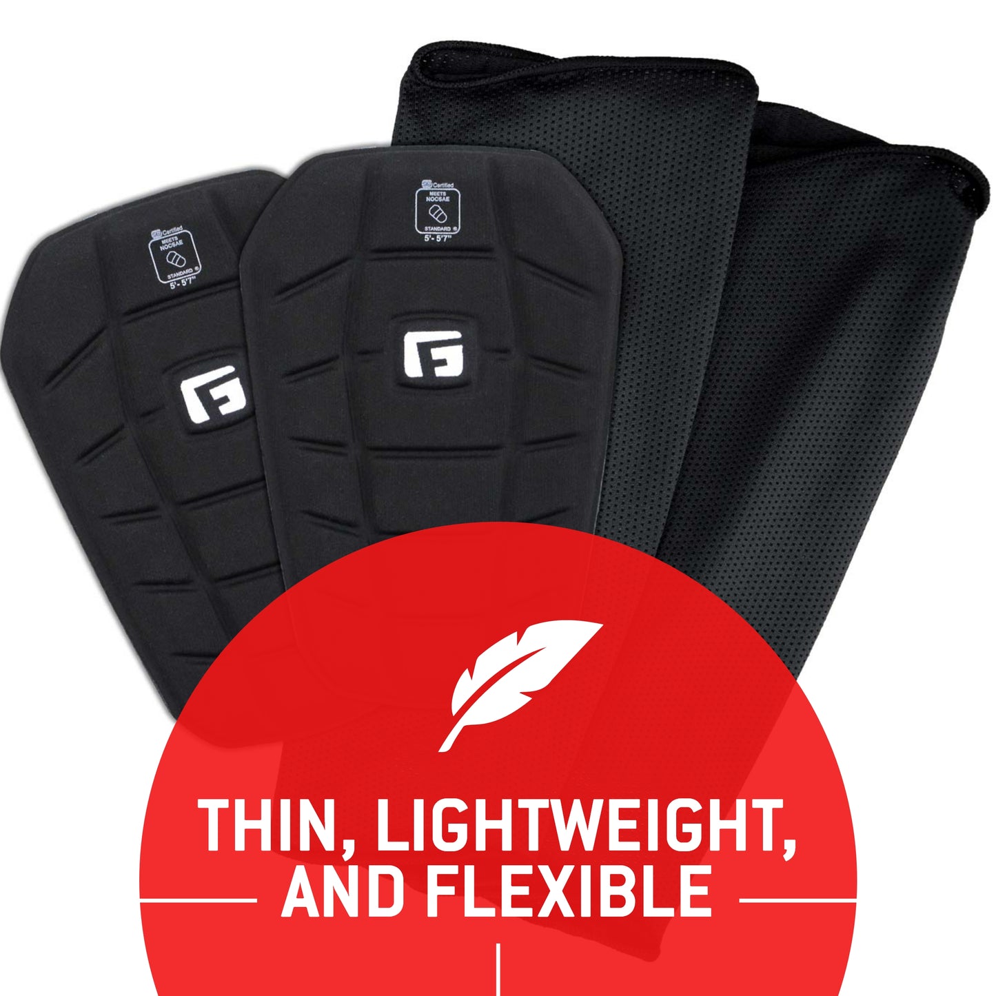 G-Form Pro-S Blade Soccer Shin Guards - Adult Shin Guards - Shin Guards for Protection - Fabric Black, Adult Small