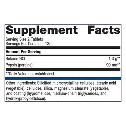 Metagenics SpectraZyme Metagest Supplement with Betaine HCL and Pepsin to Help Stomach Acid Support - 270 Tablets