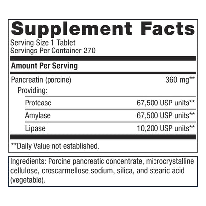 Metagenics SpectraZyme Pan 9X ‚Äì Bioactive Pancreatic Enzymes for Digestive Support* ‚Äì 270 Servings
