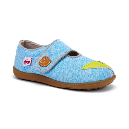 See Kai Run - Cruz II Slipper for Little Kids, Blue Jersey Dino, 12