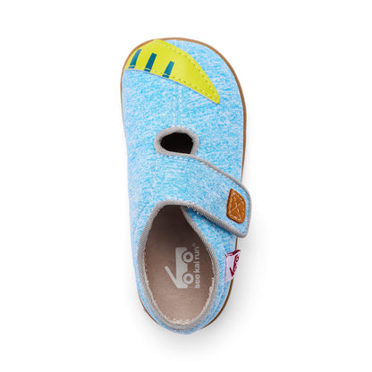 See Kai Run - Cruz II Slipper for Little Kids, Blue Jersey Dino, 13