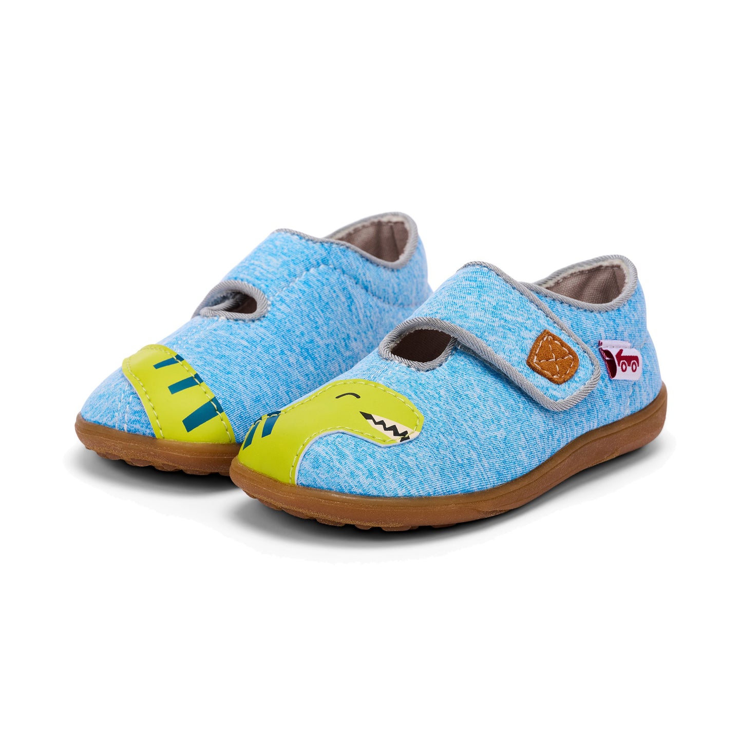See Kai Run - Cruz II Slipper for Little Kids, Blue Jersey Dino, 12