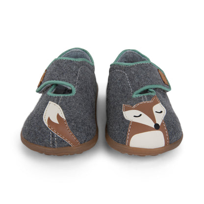 See Kai Run, Cruz II Slippers for Kids, Gray Fox, 4