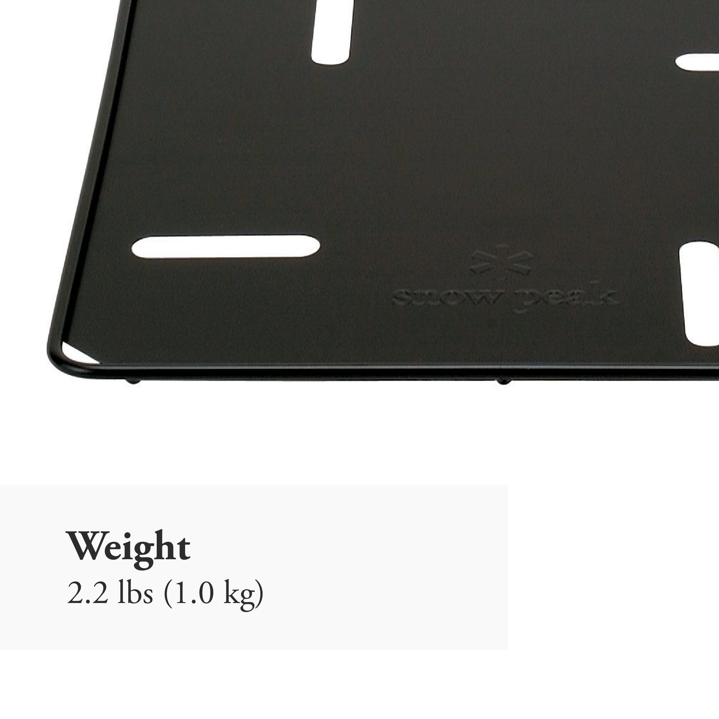 Snow Peak Fireplace Base Plate - Heat Protection - Stable & Lightweight - Steel - 4.2 lbs - Large