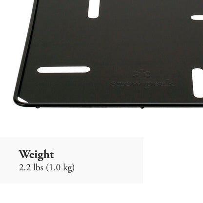 Snow Peak Fireplace Base Plate - Heat Protection - Stable & Lightweight - Steel - 4.2 lbs - Large