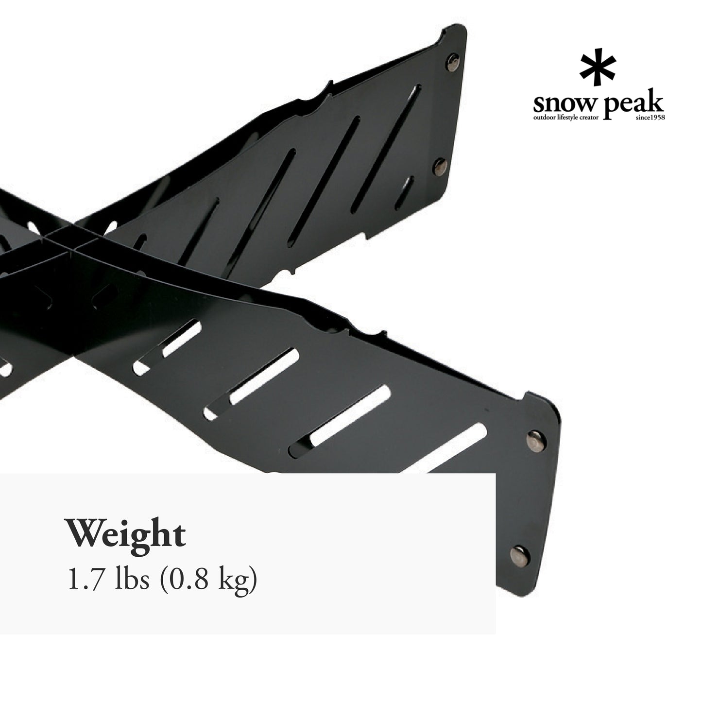 Snow Peak Base Plate Stand S - 10.3 x 0.7 x 2.9 in