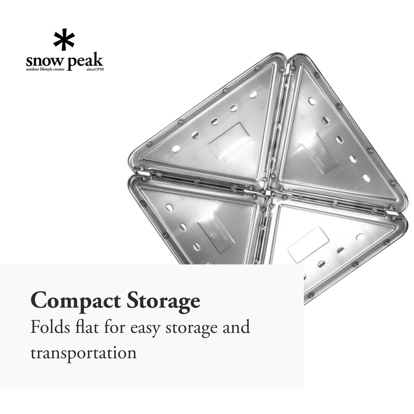 Snow Peak Pack & Carry (S) Fireplace - Made of Durable Stainless Steel - 10.6 x 10.6 x 8.25 in