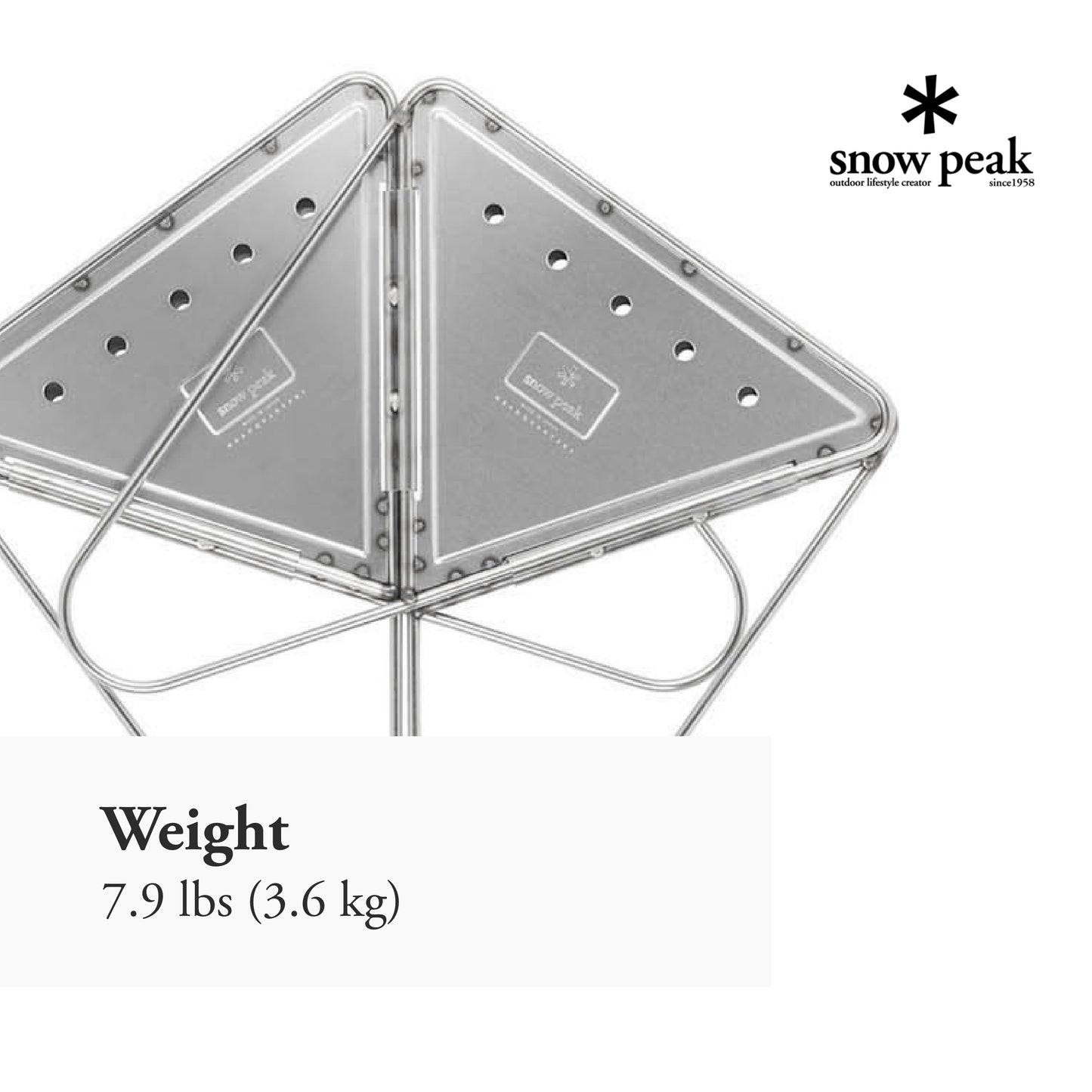 Snow Peak Pack & Carry (S) Fireplace - Made of Durable Stainless Steel - 10.6 x 10.6 x 8.25 in