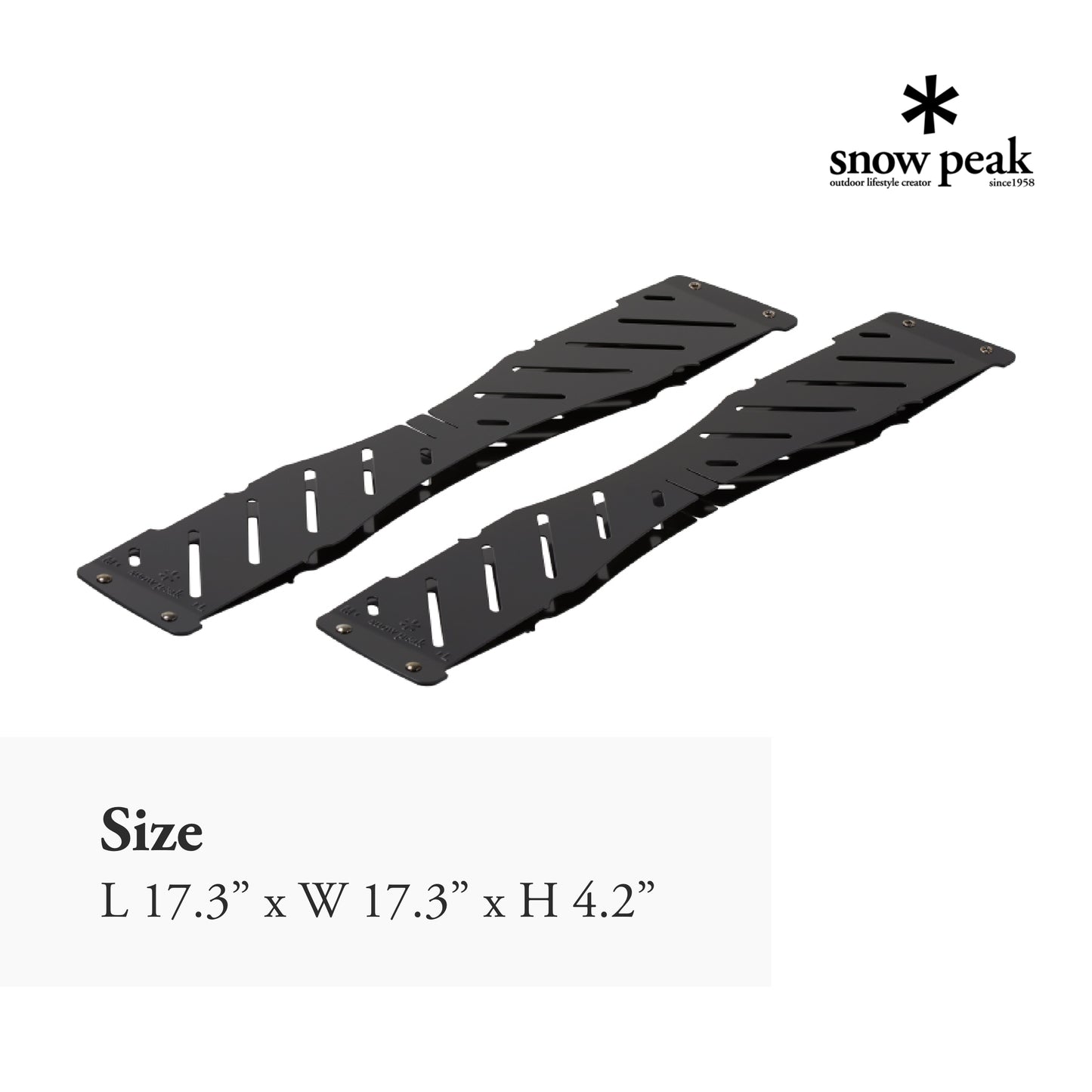 Snow Peak Base Plate Stand L/M - 17.3 x 17.3 x 4.2 in