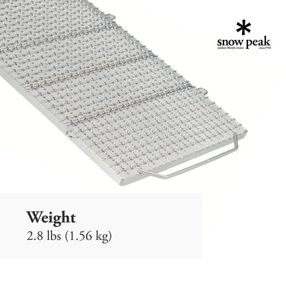 Snow Peak Fireplace Grill - Fireplace Grilling Accessories - Chrome-Coated Steel - 2.8 Ibs - Large