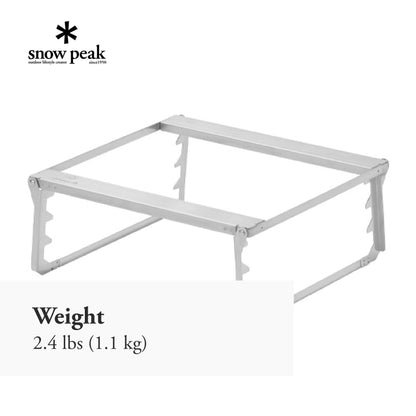Snow Peak Fireplace Grill Bridge - Durable Camping & Grilling - Stainless Steel - 2.4 lbs - Medium