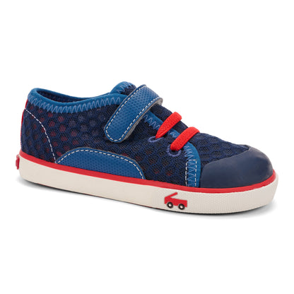 See Kai Run, Stevie II Sneakers for Kids, Red/Blue, 12.5 M Little Kid