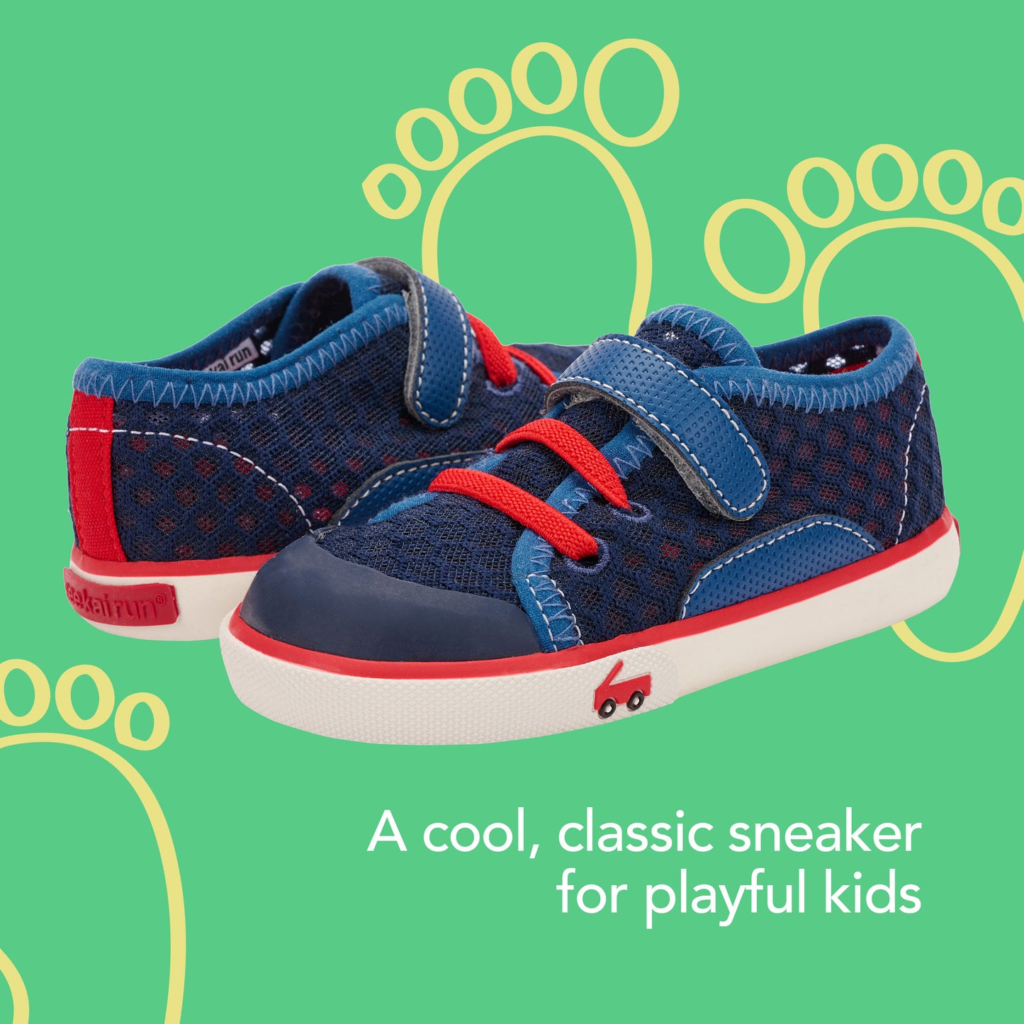 See Kai Run, Stevie II Sneakers for Kids, Red/Blue, 12.5 M Little Kid