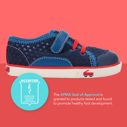 See Kai Run, Stevie II Sneakers for Kids, Red/Blue, 12.5 M Little Kid