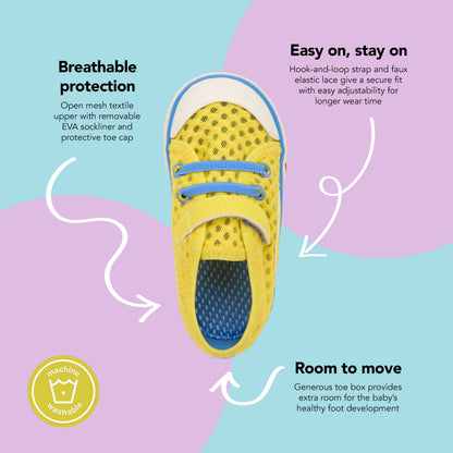 See Kai Run - Saylor Water-Friendly Sneaker for Little Kids, Yellow, Toddler 9