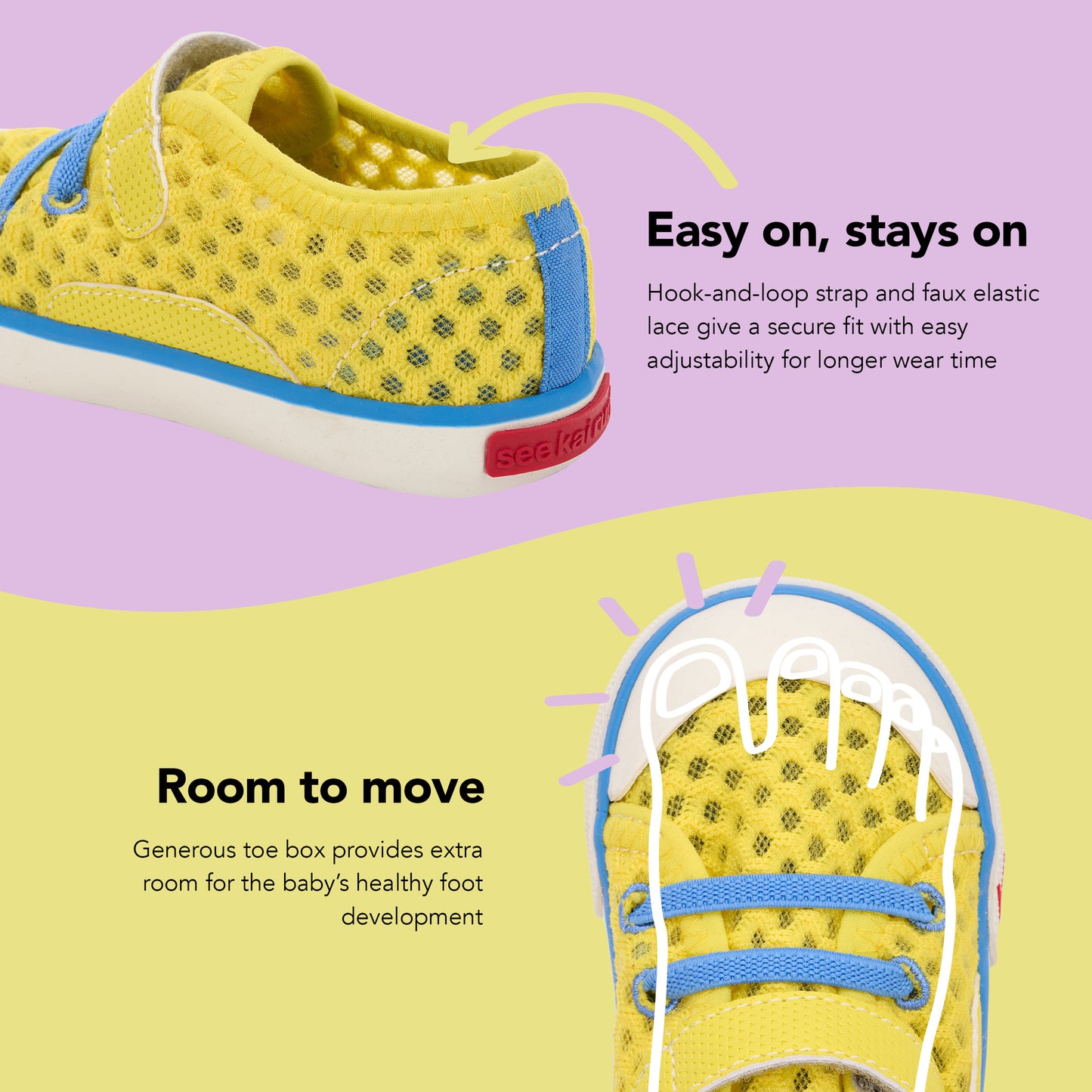 See Kai Run - Saylor Water-Friendly Sneaker for Little Kids, Yellow, Toddler 9