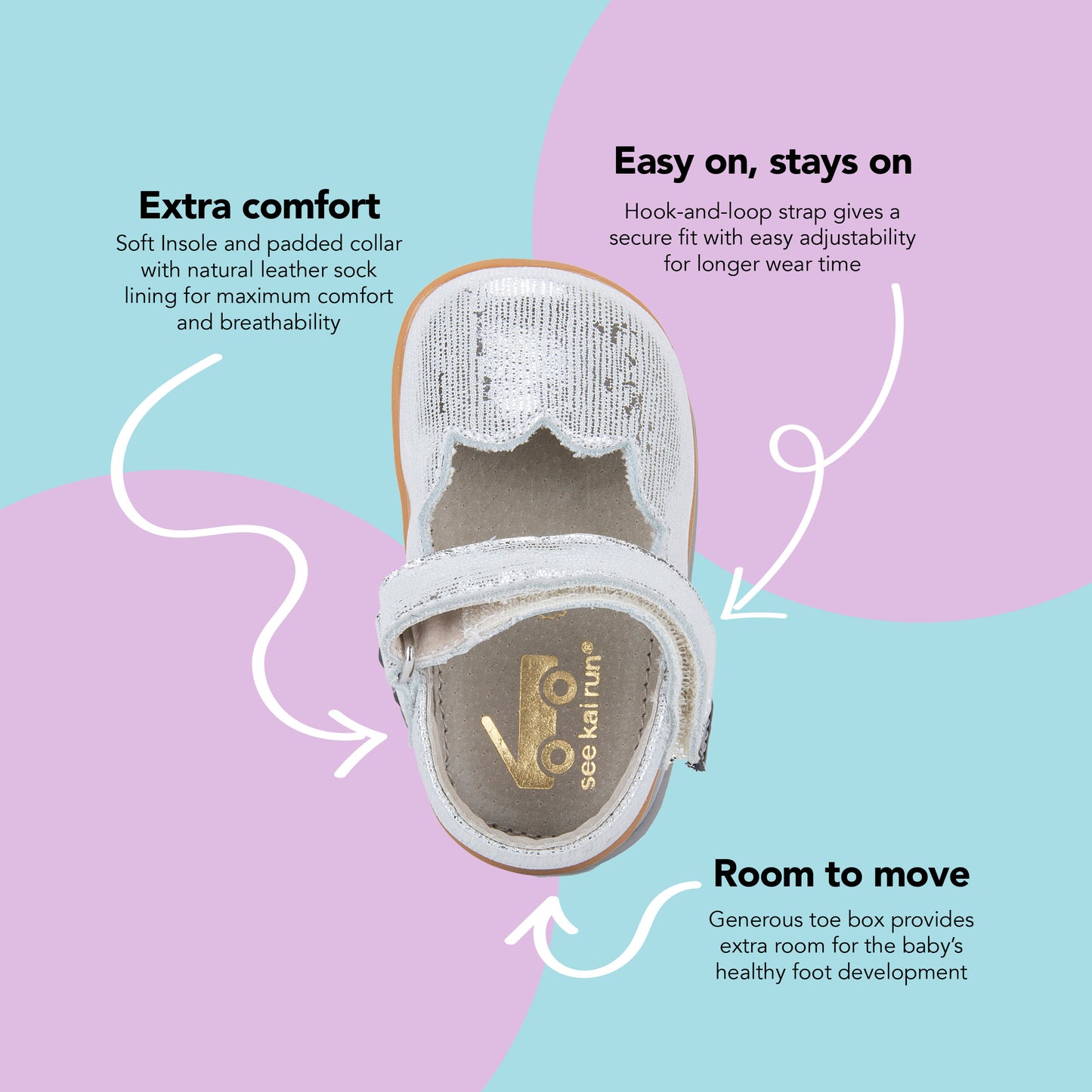 See Kai Run - Susie Mary Jane Shoe for Infants, Silver, Infant 3