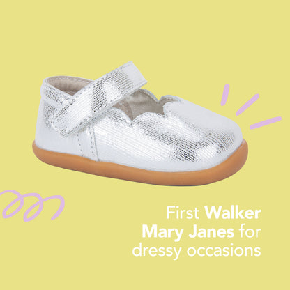 See Kai Run - Susie Mary Jane Shoe for Infants, Silver, Infant 3